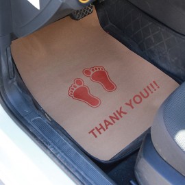 Disposable Kraft Paper Car Foot Pads with Logo