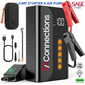 10400mAh Portable Emergency battery booter w/ 150PSI Emergency inflater air compressor with Logo