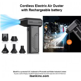 iBank  Cordless Electric Air Duster with Rechargeable Battery with Logo