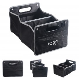 Heavy Duty Collapsible 3-Section Car Trunk Organizer with Logo