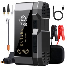Customized 2-in-1 Portable Emergency battery booter w/ 160PSI Emergency tire inflater.