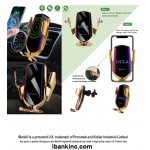 iBank  Wireless Car Charger Phone Mount, Clips onto Air Vent with Logo