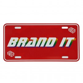 Aluminum 4 Hole License Plate with Logo