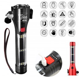 Promotional Solar Car Emergency Kit: Hammer, Flashlight, Seatbelt Cutter