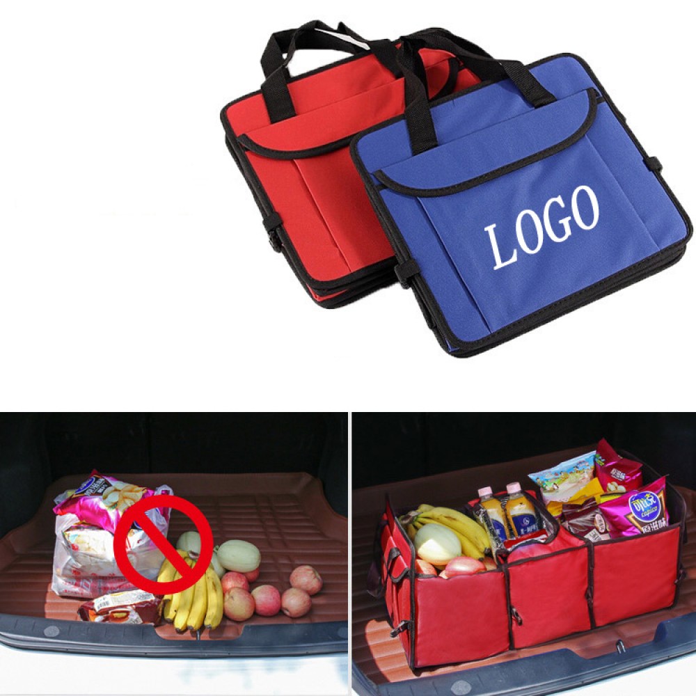 Logo Branded Foldable Trunk Organizer w/Cooler Bag Logo Branded Foldable Trunk Organizer w/Cooler Bag