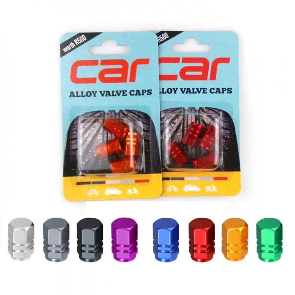 Auto Tire Valve Cap Set of 4 Custom Printed