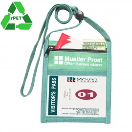 Personalized RPET Recycled Pouch With Front Zipper Pocket