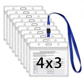 Logo Branded Clear Vaccination Card Holder w/Lanyard  Logo Branded Clear Vaccination Card Holder w/Lanyard