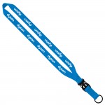 3/4" Polyester Lanyard With Slide Buckle Release & Split-Ring Logo Imprinted