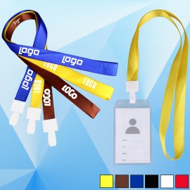 Card Sleeve w/ No-Twist Hook Lanyard Custom Imprinted  Card Sleeve w/ No-Twist Hook Lanyard Custom Imprinted