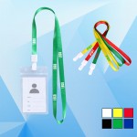 Logo Imprinted No-twist Lanyard w/ Clear Badge Holder