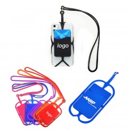 Custom Printed Silicone Phone Neck Wallet