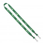 Logo Imprinted 3/4" Recycled Pet Dye-Sublimated Double-Ended Lanyard With Metal Crimp And Swivel Snap Hook
