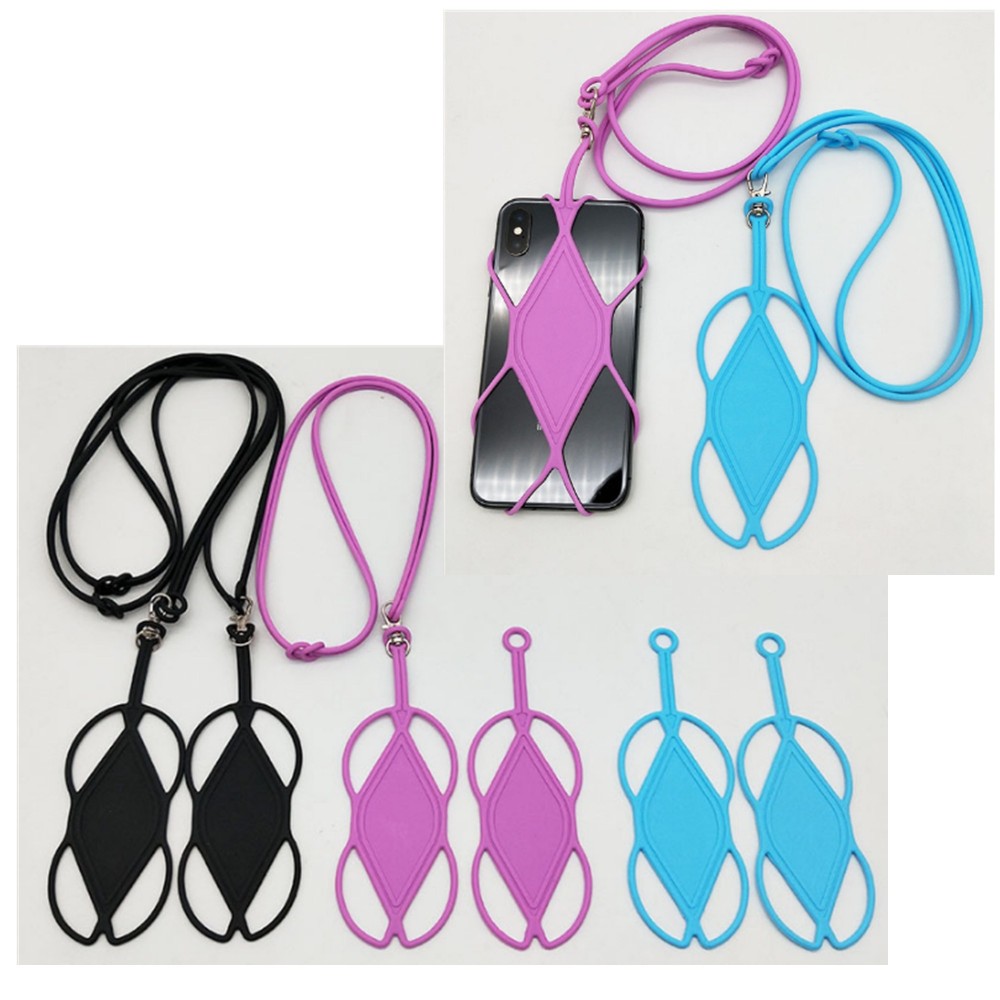 Custom Printed Silicone Cell Phone Lanyard Holder