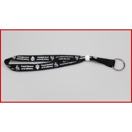 5/8" Flat Lanyard Keychain Bracelet with Logo  5/8" Flat Lanyard Keychain Bracelet with Logo