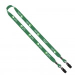 3/4" Recycled Pet Dye-Sublimated Double-Ended Lanyard With Metal Crimp And Bulldog Clip Custom Printed
