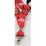 Logo Imprinted 1" Tubular Cotton Lanyard with Rush Shipping