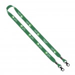 Logo Imprinted 3/4" Recycled Pet Dye-Sublimated Double-Ended Lanyard With Metal Crimp And Lobster Clip