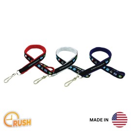 Logo Branded Woven Lanyard - Made in America  Logo Branded Woven Lanyard - Made in America
