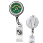 Logo Branded "Marion Matte" Solid Metal Retractable Badge Reel & Badge Holder (Overseas)