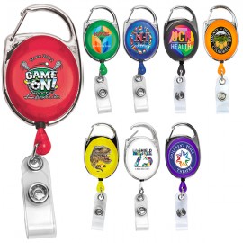 Customized "Oberlin Pl" Full-Color Retractable Carabiner Style Badge Reel & Badge Holder