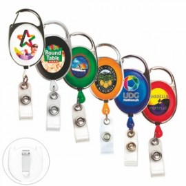 Customized "Oberlin Pl" Full-Color Retractable Carabiner Style Badge Reel & Badge Holder  Customized "Oberlin Pl" Full-Color Retractable Carabiner Style Badge Reel & Badge Holder