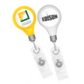 Logo Branded Retract-A-Badge Light Bulb Badge Holder Logo Branded Retract-A-Badge Light Bulb Badge Holder