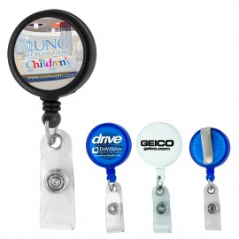 "Worthington VL" Round Retractable Badge Reel & Badge Holder w/Metal Slip Clip (Spot Color) with Logo