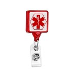 Mini-Bak Square Badge Retractor with Logo