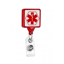 Mini-Bak Square Badge Retractor with Logo