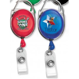 Logo Branded "Oberlin Pl" Full-Color Retractable Carabiner Style Badge Reel & Badge Holder (Overseas)