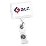 Promotional Retract-A-Badge Rectangle Badge Holder