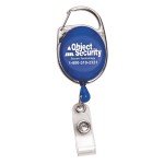 "Oberlin" Retractable Carabiner Style Badge Reel & Badge Holder (Overseas) Custom Imprinted