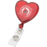 Logo Branded Heart Shaped Retractable Badge Reel Holder