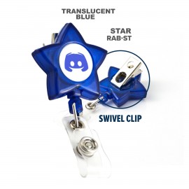 Retract-A-Badge Star Badge Holder with Logo