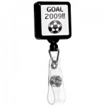 Retract-A-Badge Square Badge Holder with Logo