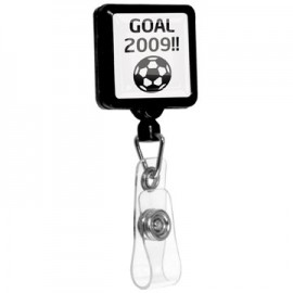 Retract-A-Badge Square Badge Holder with Logo