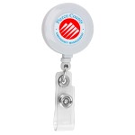 "Bellefontaine VL" Retractable Badge Reel & Badge Holder w/Rotating Alligator Clip (Overseas) Custom Printed