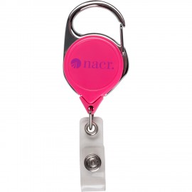 Logo Branded Round Retractable Badge Reel with Sport Clip  Logo Branded Round Retractable Badge Reel with Sport Clip