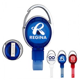 Logo Branded Pvc Free Recycled Plastic Carabiner Badge Reel W/Metal Clip