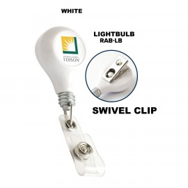 Retract-A-Badge Lightbulb Badge Holder with Logo