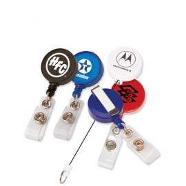 Logo Branded Round Retractable Badge Holder
