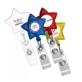 Logo Branded Retract-A-Badge Star Badge Holder Logo Branded Retract-A-Badge Star Badge Holder
