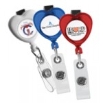 Logo Branded Retract-A-Badge Heart Badge Retractor