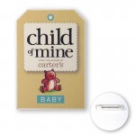 12" to 12.9" Custom Shape Chipboard Button Logo Imprinted