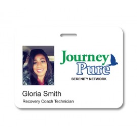 Personalized Horizontal Parthenon Plastic Photo ID Badge (3"x4")