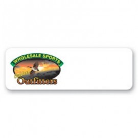 Laminated Name Badge (1"x3") Rectangle - No Personalization with Logo