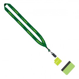 Promotional 3/4" Polyester Lanyard with 3" 5/8" x 5" 1/2" ID Badge