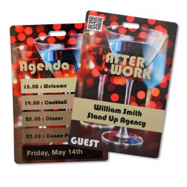 Promotional Jumbo Xpress Permanent Event Name Badges, 4" x 6", 4-Color Front & Back
