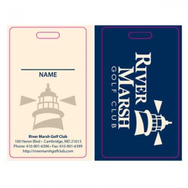 Custom Imprinted Full Color 30mil Laminated Plastic Slotted Golf Bag Tag, Badge or Credential